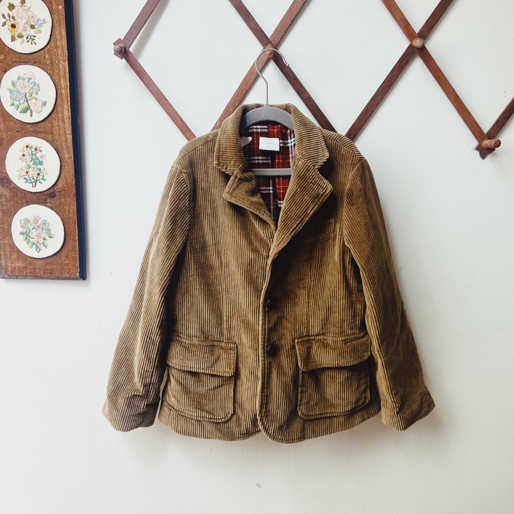 Crewcuts Tan Corduroy Lined Blazer with Elbow Patches 8-9 years